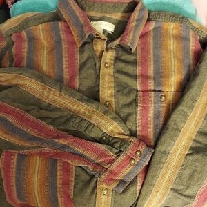 The Territory Ahead Earthy Striped Shirt